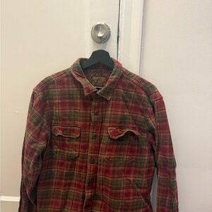 Orvis Red and Green Plaid Flannel